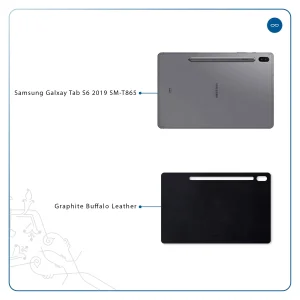 برچسب پوششی ماهوت مدل Graphite Buffalo Leather مناسب برای تبلت سامسونگ Galaxy Tab S6 2019 SM-T865
