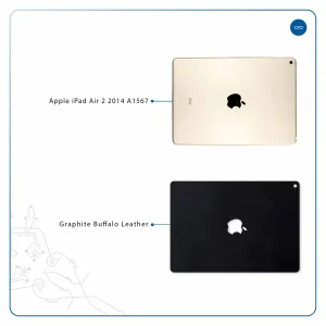 برچسب پوششی ماهوت مدل Graphite Buffalo Leather مناسب برای تبلت اپل iPad Air 2 2014 A1567