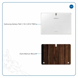 برچسب پوششی ماهوت مدل Dark Walnut Wood مناسب برای تبلت سامسونگ Galaxy Tab S 10.5 2014 T805