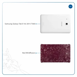برچسب پوششی ماهوت مدل Red-Wildflower مناسب برای تبلت سامسونگ Galaxy Tab E 9.6 2015 T560