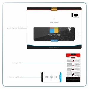 برچسب پوششی ماهوت مدل Microsoft-Logo مناسب برای تبلت سامسونگ Galaxy Tab A 10.1 2016 T585