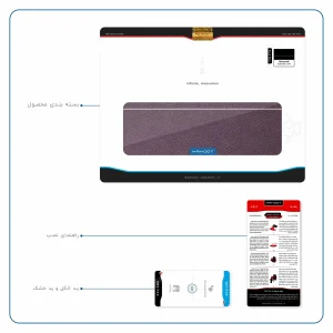 برچسب پوششی ماهوت مدل Purple-Leather مناسب برای تبلت مایکروسافت Surface Pro 3 2014