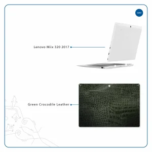 برچسب پوششی ماهوت مدل Green-Crocodile-Leather مناسب برای تبلت لنوو Miix 320 2017