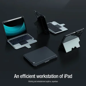 کیف کیبورددار نیلکین مدل Bumper Combo Backlit Keyboard مناسب برای تبلت اپل Apple iPad 2022 10th Generation-10.9 inch، Apple iPad 11th Generation 2025 (A16)-11 Inch