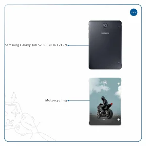 برچسب پوششی ماهوت مدل Motorcycling مناسب برای تبلت سامسونگ Galaxy Tab S2 8.0 2016 T719N
