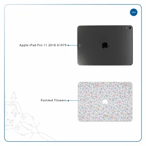 برچسب پوششی ماهوت مدل Painted-Flowers مناسب برای تبلت اپل iPad Pro 11 2018 A1979