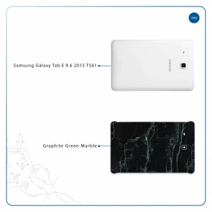برچسب پوششی ماهوت مدل Graphite-Green-Marble مناسب برای تبلت سامسونگ Galaxy Tab E 9.6 2015 T561