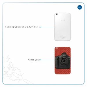 برچسب پوششی ماهوت مدل Canon-Logo مناسب برای تبلت سامسونگ Galaxy Tab 3 8.0 2013 T315