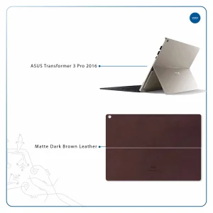 برچسب پوششی ماهوت مدل Matte-Dark-Brown-Leather مناسب برای تبلت ایسوس Transformer 3 Pro 2016