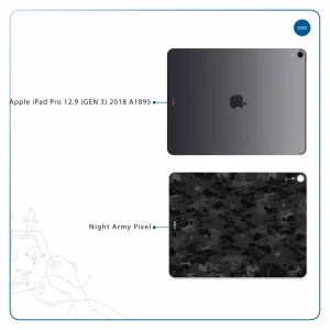 برچسب پوششی ماهوت مدل Night-Army-Pixel مناسب برای تبلت اپل iPad Pro 12.9 (GEN 3) 2018 A1895