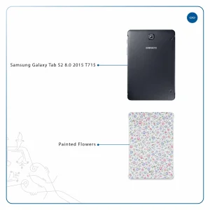 برچسب پوششی ماهوت مدل Painted-Flowers مناسب برای تبلت سامسونگ Galaxy Tab S2 8.0 2015 T715