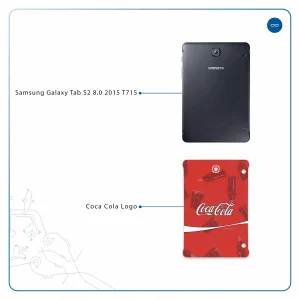 برچسب پوششی ماهوت مدل Coca-Cola-Logo مناسب برای تبلت سامسونگ Galaxy Tab S2 8.0 2015 T715