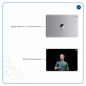 برچسب پوششی ماهوت مدل Mark Zuckerberg مناسب برای تبلت اپل iPad Pro 9.7 2016 A1674