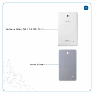 برچسب پوششی ماهوت مدل Matte-Silver مناسب برای تبلت سامسونگ Galaxy Tab 4 7.0 2014 T231