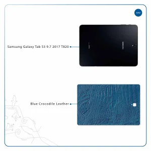 برچسب پوششی ماهوت مدل Blue-Crocodile-Leather مناسب برای تبلت سامسونگ Galaxy Tab S3 9.7 2017 T820