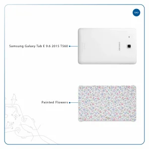 برچسب پوششی ماهوت مدل Painted-Flowers مناسب برای تبلت سامسونگ Galaxy Tab E 9.6 2015 T560