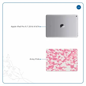 برچسب پوششی ماهوت مدل Army-Pink مناسب برای تبلت اپل iPad Pro 9.7 2016 A1674