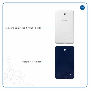 برچسب پوششی ماهوت مدل Deep-Blue-Leather مناسب برای تبلت سامسونگ Galaxy Tab 4 7.0 2014 T231