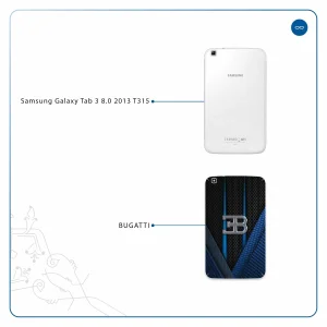 برچسب پوششی ماهوت مدل BUGATTI مناسب برای تبلت سامسونگ Galaxy Tab 3 8.0 2013 T315