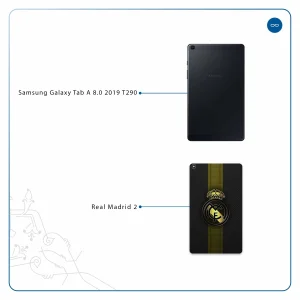 برچسب پوششی ماهوت مدل Real-Madrid-2 مناسب برای تبلت سامسونگ Galaxy Tab A 8.0 2019 T290