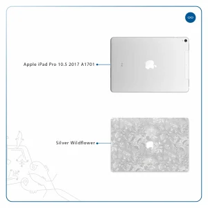 برچسب پوششی ماهوت مدل Silver-Wildflower مناسب برای تبلت اپل iPad Pro 10.5 2017 A1701
