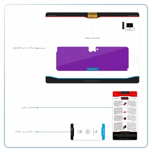 برچسب پوششی ماهوت مدل Purple-Fiber مناسب برای تبلت اپل iPad 2 2011 A1395