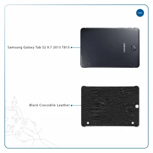 برچسب پوششی ماهوت مدل Black-Crocodile-Leather مناسب برای تبلت سامسونگ Galaxy Tab S2 9.7 2015 T815