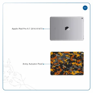 برچسب پوششی ماهوت مدل Army-Autumn-pixel مناسب برای تبلت اپل iPad Pro 9.7 2016 A1673