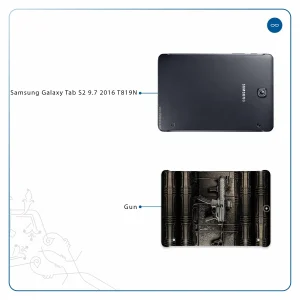 برچسب پوششی ماهوت مدل Gun مناسب برای تبلت سامسونگ Galaxy Tab S2 9.7 2016 T819N