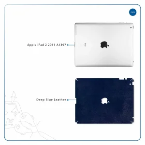 برچسب پوششی ماهوت مدل Deep-Blue-Leather مناسب برای تبلت اپل iPad 2 2011 A1397