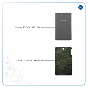 برچسب پوششی ماهوت مدل Green-Crocodile-Leather مناسب برای تبلت لنوو A7-50 A3500 2014