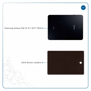 برچسب پوششی ماهوت مدل Dark-Brown-Leather مناسب برای تبلت سامسونگ Galaxy Tab S3 9.7 2017 T820