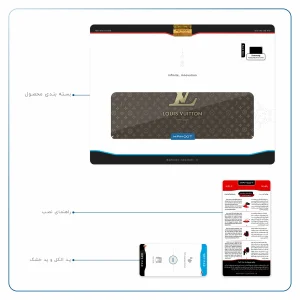برچسب پوششی ماهوت مدل LOUIS-VUITTON-Logo مناسب برای تبلت سامسونگ Galaxy Tab A 10.1 2019 T515