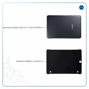 برچسب پوششی ماهوت مدل Graphite Buffalo Leather مناسب برای تبلت سامسونگ Galaxy Tab S2 9.7 2016 T819N