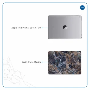 برچسب پوششی ماهوت مدل Earth-White-Marble مناسب برای تبلت اپل iPad Pro 9.7 2016 A1674