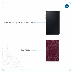 برچسب پوششی ماهوت مدل Red-Wildflower مناسب برای تبلت سامسونگ Galaxy Tab A 8.0 2019 T290