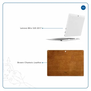 برچسب پوششی ماهوت مدل Brown-Chamois-Leather مناسب برای تبلت لنوو Miix 320 2017