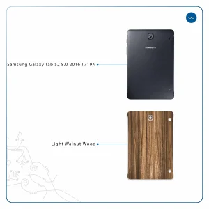 برچسب پوششی ماهوت مدل Light Walnut Wood مناسب برای تبلت سامسونگ Galaxy Tab S2 8.0 2016 T719N