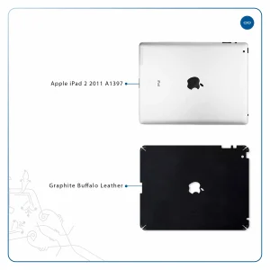 برچسب پوششی ماهوت مدل Graphite Buffalo Leather مناسب برای تبلت اپل iPad 2 2011 A1397