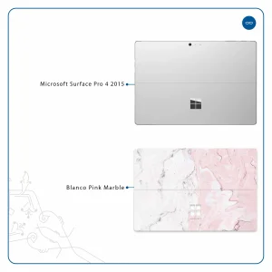 برچسب پوششی ماهوت مدل Blanco-Pink-Marble مناسب برای تبلت مایکروسافت Surface Pro 4 2015
