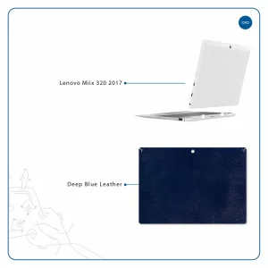 برچسب پوششی ماهوت مدل Deep-Blue-Leather مناسب برای تبلت لنوو Miix 320 2017