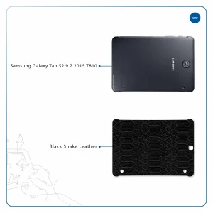 برچسب پوششی ماهوت مدل Black-Snake-Leather مناسب برای تبلت سامسونگ Galaxy Tab S2 9.7 2015 T810