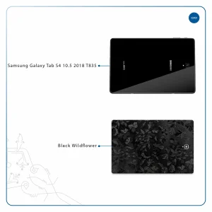 برچسب پوششی ماهوت مدل Black-Wildflower مناسب برای تبلت سامسونگ Galaxy Tab S4 10.5 2018 T835