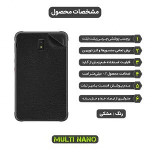 برچسب پوششی مولتی نانو طرح چرم مدل X-F1L مناسب برای تبلت سامسونگ Galaxy Tab Active 3 T575 8 inch 2020
