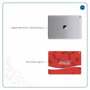 برچسب پوششی ماهوت مدل Coca-Cola-Logo مناسب برای تبلت اپل iPad Pro 9.7 2016 A1674