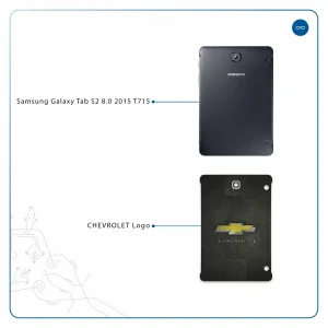 برچسب پوششی ماهوت مدل CHEVROLET-Logo مناسب برای تبلت سامسونگ Galaxy Tab S2 8.0 2015 T715