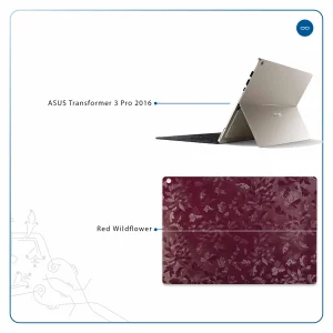 برچسب پوششی ماهوت مدل Red-Wildflower مناسب برای تبلت ایسوس Transformer 3 Pro 2016
