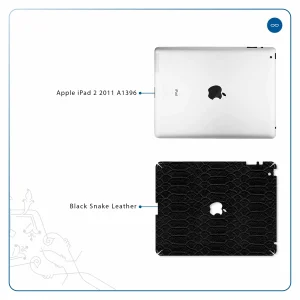 برچسب پوششی ماهوت مدل Black-Snake-Leather مناسب برای تبلت اپل iPad 2 2011 A1396