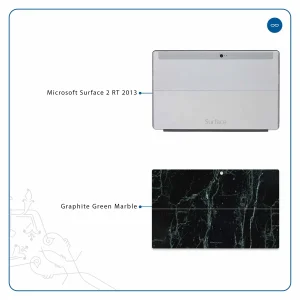 برچسب پوششی ماهوت مدل Graphite-Green-Marble مناسب برای تبلت مایکروسافت Surface 2 RT 2013