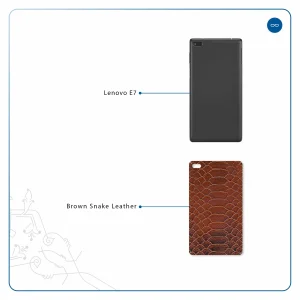 برچسب پوششی ماهوت مدل Brown-Snake-Leather مناسب برای تبلت لنوو E7